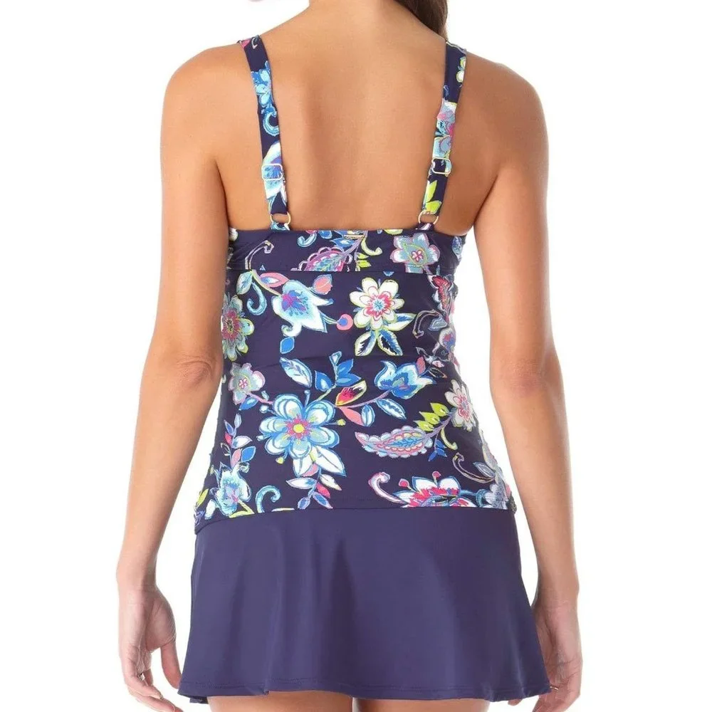Anne Cole floral‎ tankini top size 34D 32DD 34B 32C